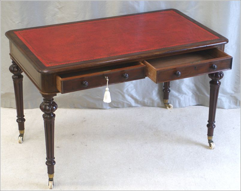 3038 Antique Mahogany Writing Table by Heal & Son London (4)